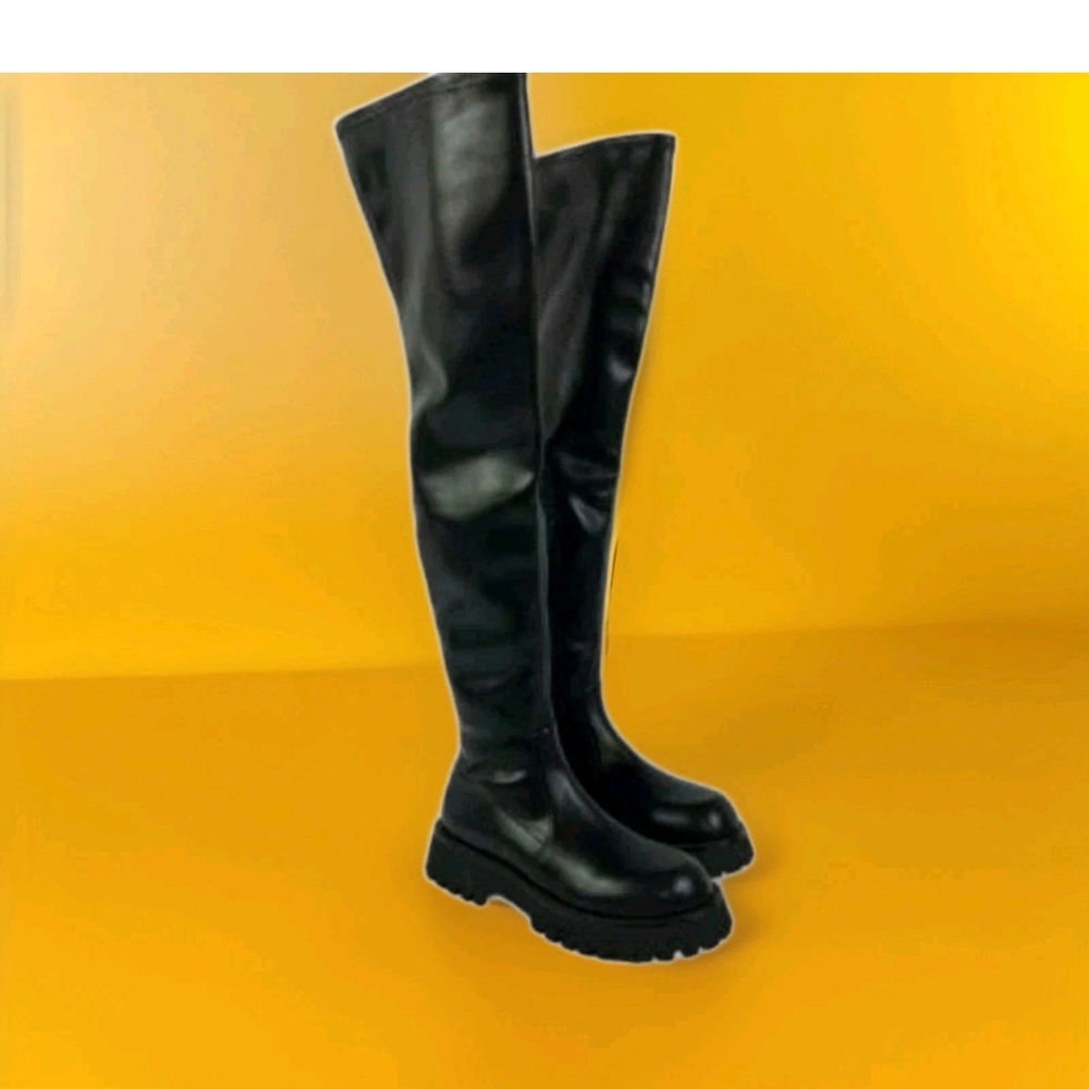 Jeffrey Campbell Black Platform Boots Sz 7